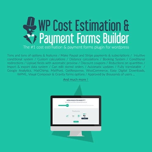 wp cost estimation payment forms builder lalicenza
