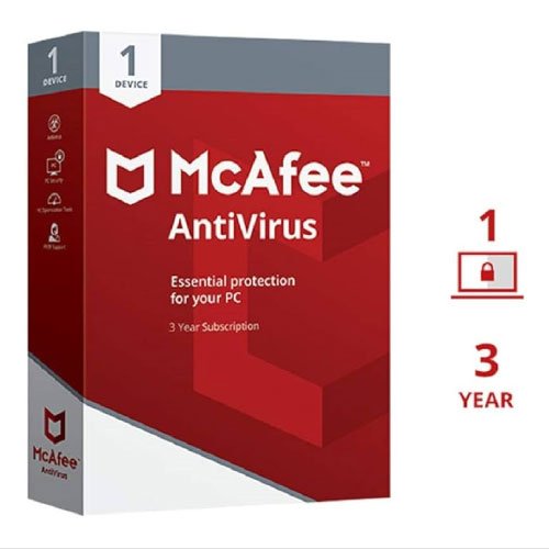 mcafee antivirus pc 1 utente 3 anni lalicenza
